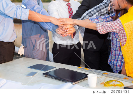 Close up group of Construction engineer 29705452