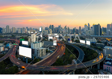 Bangkok Expressway and Highway top view Bangkok Expressway and Highway top view 29705466