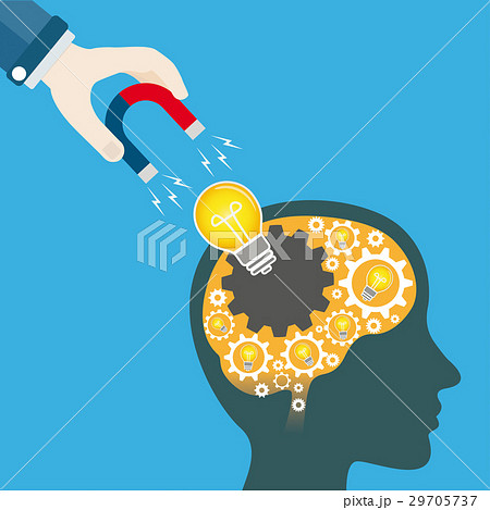 Gear Wheels Human Head Bulb Ideas Hand Magnet Gear Wheels Human Head Bulb Ideas Hand Magnet 29705737