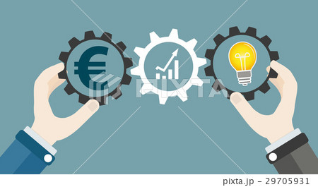 Hand Gears Idea Bulb Euro Investor Concept Success Hand Gears Idea Bulb Euro Investor Concept Success 29705931