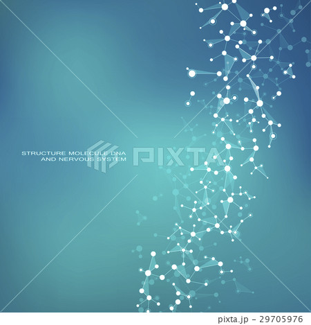 Molecule DNA and neurons vector. Molecular 29705976
