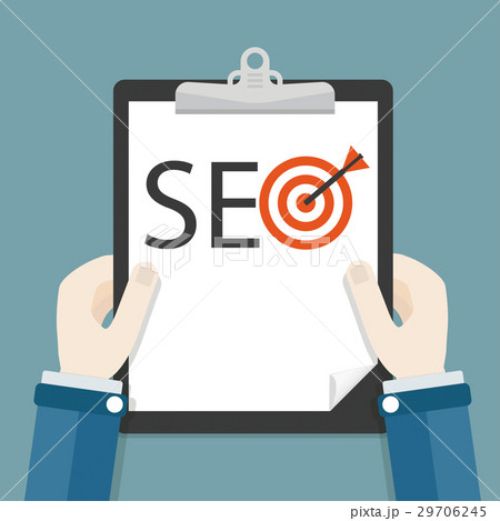 Hands Clipboard SEO Target 29706245