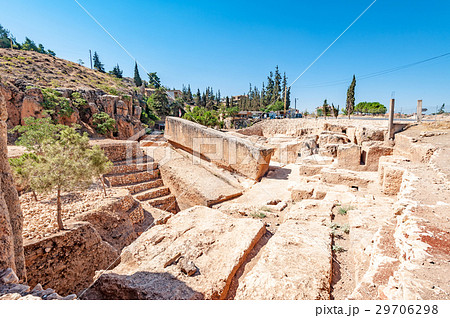 バールベックの巨石 レバノン ベカー高原 の写真素材