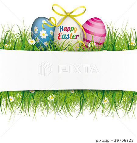 White Paper Banner Easter Eggs Banner White Paper Banner Easter Eggs Banner 29706325