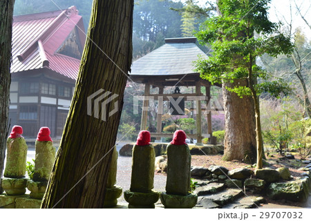 静岡県伊豆の国市、国清寺、赤い頭巾の地蔵 29707032