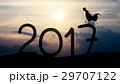 Silhouettes rooster crows in 2017 29707122