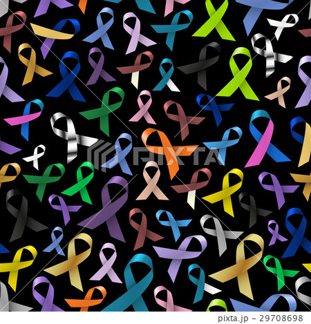 cancer awareness color ribbons seamless pattern 29708698