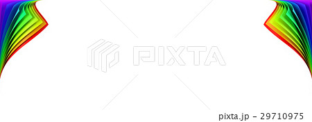 Blank banner mockup with two rainbow colored 29710975