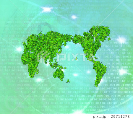 若葉の世界地図とインターネット 29711278