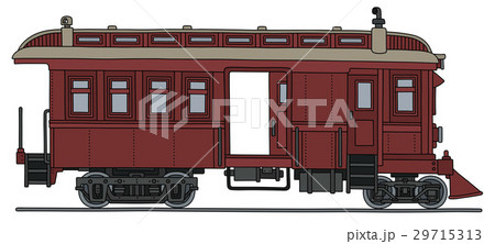 Vintage red motor railcar 29715313