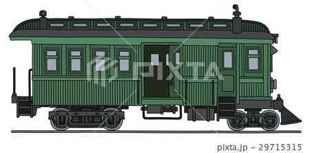 Vintage green motor railcar 29715315