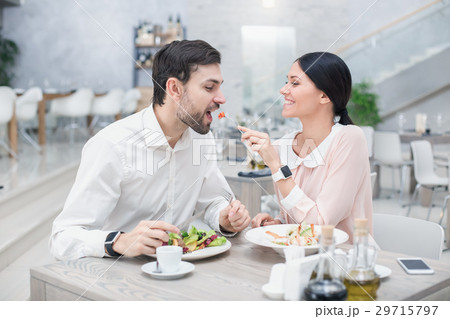 Romantic date in luxury restaurant Romantic date in luxury restaurant 29715797