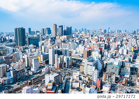 大阪 都市風景の写真素材