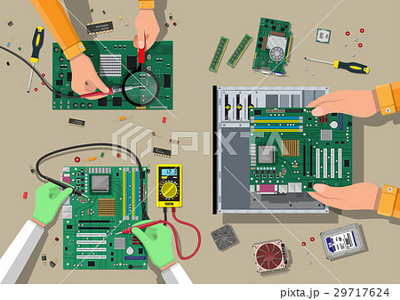 Service, recovery, warranty, fixing. Assembling PC 29717624