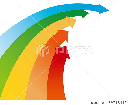 矢印 カーブのイラスト素材 29718412 Pixta