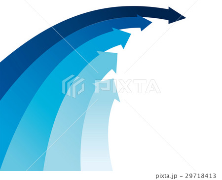 矢印 カーブのイラスト素材