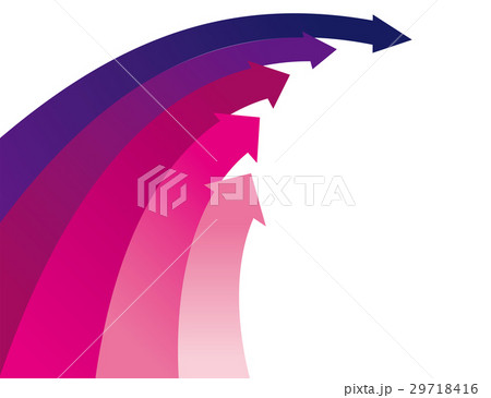 矢印 カーブのイラスト素材
