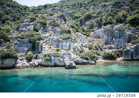 sunken city of Kekova in bay of Uchagiz view from sea 29719508