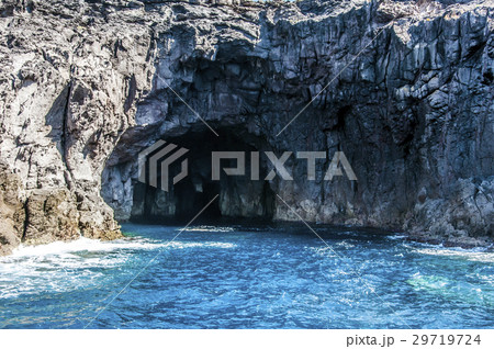 Blue sea and characteristic caves of Cala Luna Blue sea and characteristic caves of Cala Luna 29719724