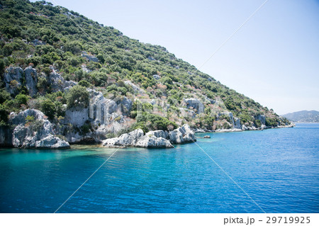 Sunken city of Kekova in bay of Uchagiz view from sea 29719925