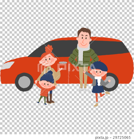 Family to go out with a car 29725065