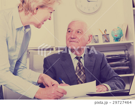 Manager and secretary working Manager and secretary working 29727464