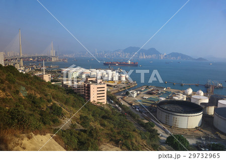 Stonecutters bridge in hk at Nam Wan Kok Stonecutters bridge in hk at Nam Wan Kok 29732965