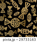 Hand painted golden stylized candies pattern. 29733163