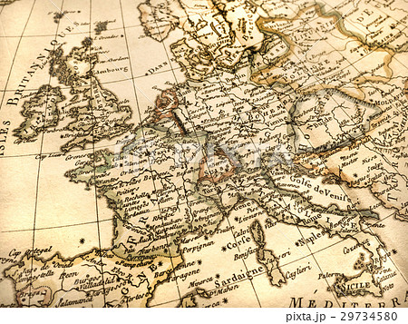 アンティークの世界地図 ヨーロッパの写真素材 [29734580] - PIXTA