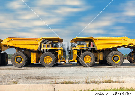 Coal mining truck on parking rod. 29734767