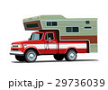 Camper shell on red pickup truck 29736039