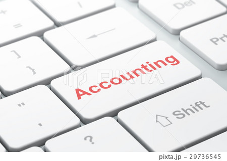 Banking concept: Accounting on computer keyboard 29736545