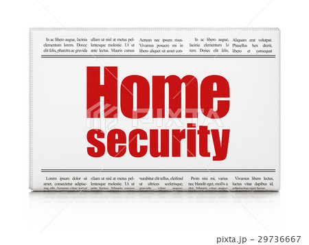 Safety concept: newspaper headline Home Security 29736667
