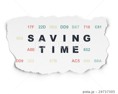 Timeline concept: Saving Time on Torn Paper Timeline concept: Saving Time on Torn Paper 29737305