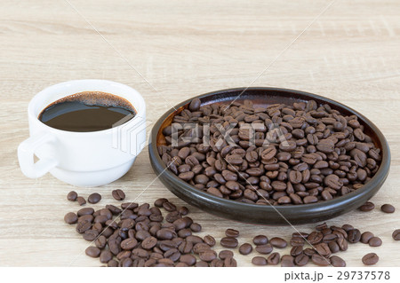 Coffee beans and coffee cup 29737578