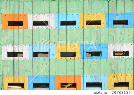 Abstract coloured beehives Abstract coloured beehives 29738159