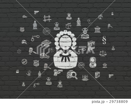 Law concept: Judge on wall background 29738809