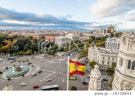View of Square of Cibeles from Town Hall of Madrid View of Square of Cibeles from Town Hall of Madrid 29738843