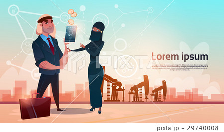 Rich Arab Business Man Oil Trade Pumpjack Rig Rich Arab Business Man Oil Trade Pumpjack Rig 29740008