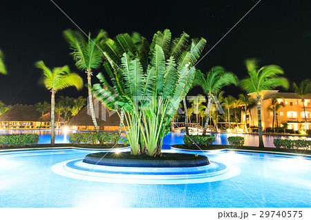 Swimming pool in night illumination 29740575