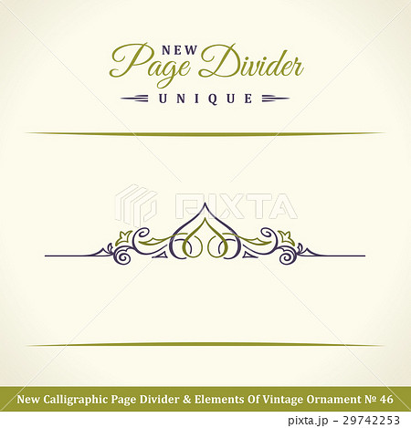 New Calligraphic Page Dividers and Elements of 29742253