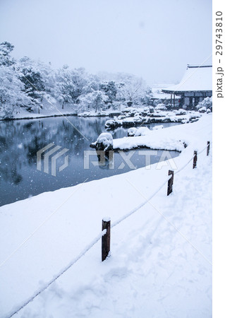 天龍寺、雪の曹源池庭園と小方丈 天龍寺、雪の曹源池庭園と小方丈 29743810