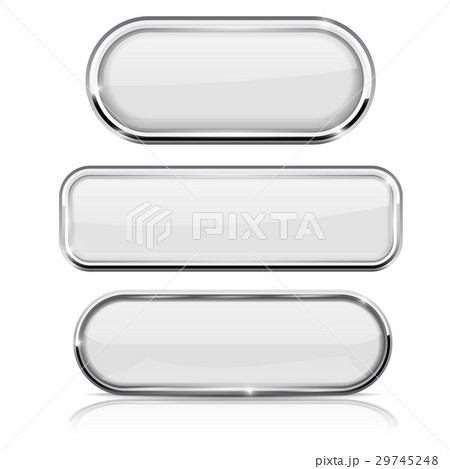 White oval buttons. With chrome frame 29745248