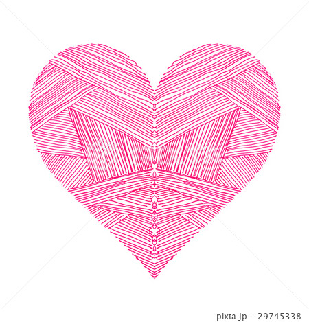 Bright pink heart on white background Bright pink heart on white background 29745338