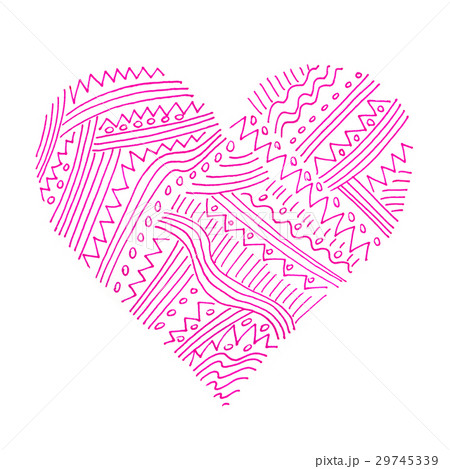 Pink heart with abstract pattern Pink heart with abstract pattern 29745339