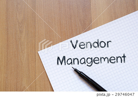 Vendor management write on notebook Vendor management write on notebook 29746047
