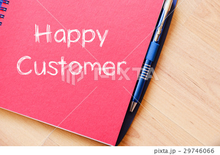 Happy customer write on notebook 29746066