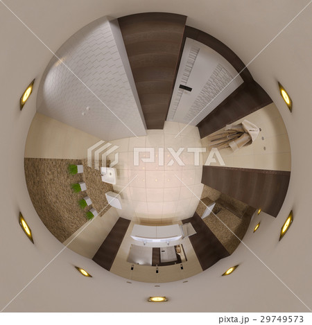 3d Render 360 panorama of bathroom interior 3d Render 360 panorama of bathroom interior 29749573
