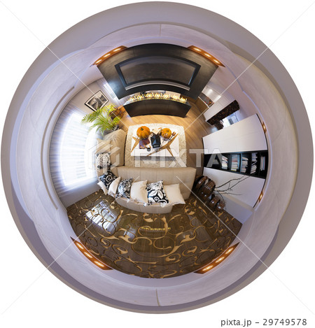 3d render panorama of living room interior  29749578