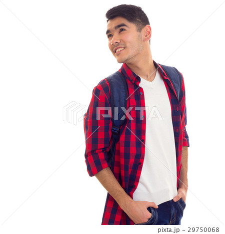 Young man with backpack Young man with backpack 29750068